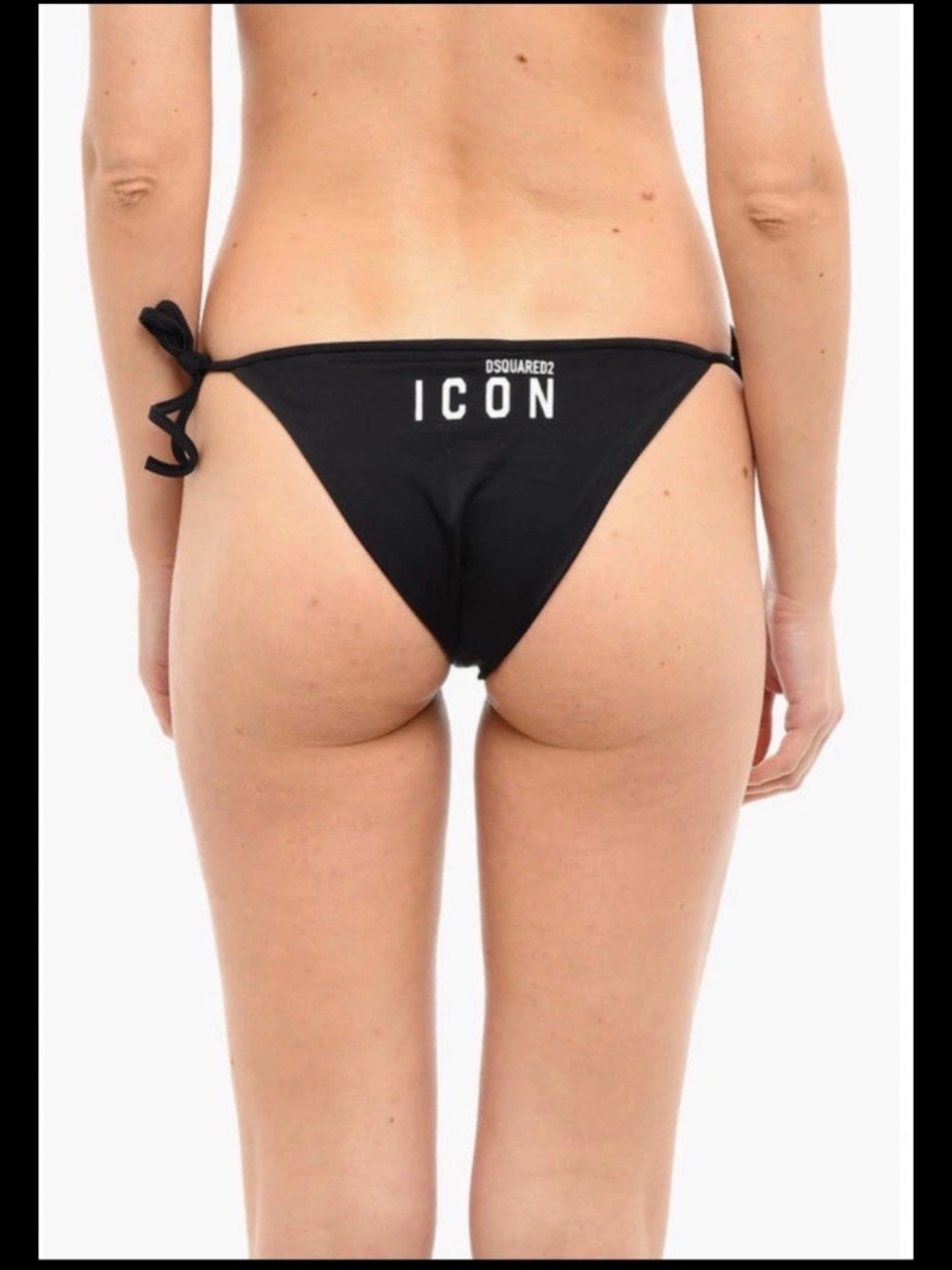 DSQUARED2 Bikini bottom Size M Brazilian Side Tie Brazilian Black ICON